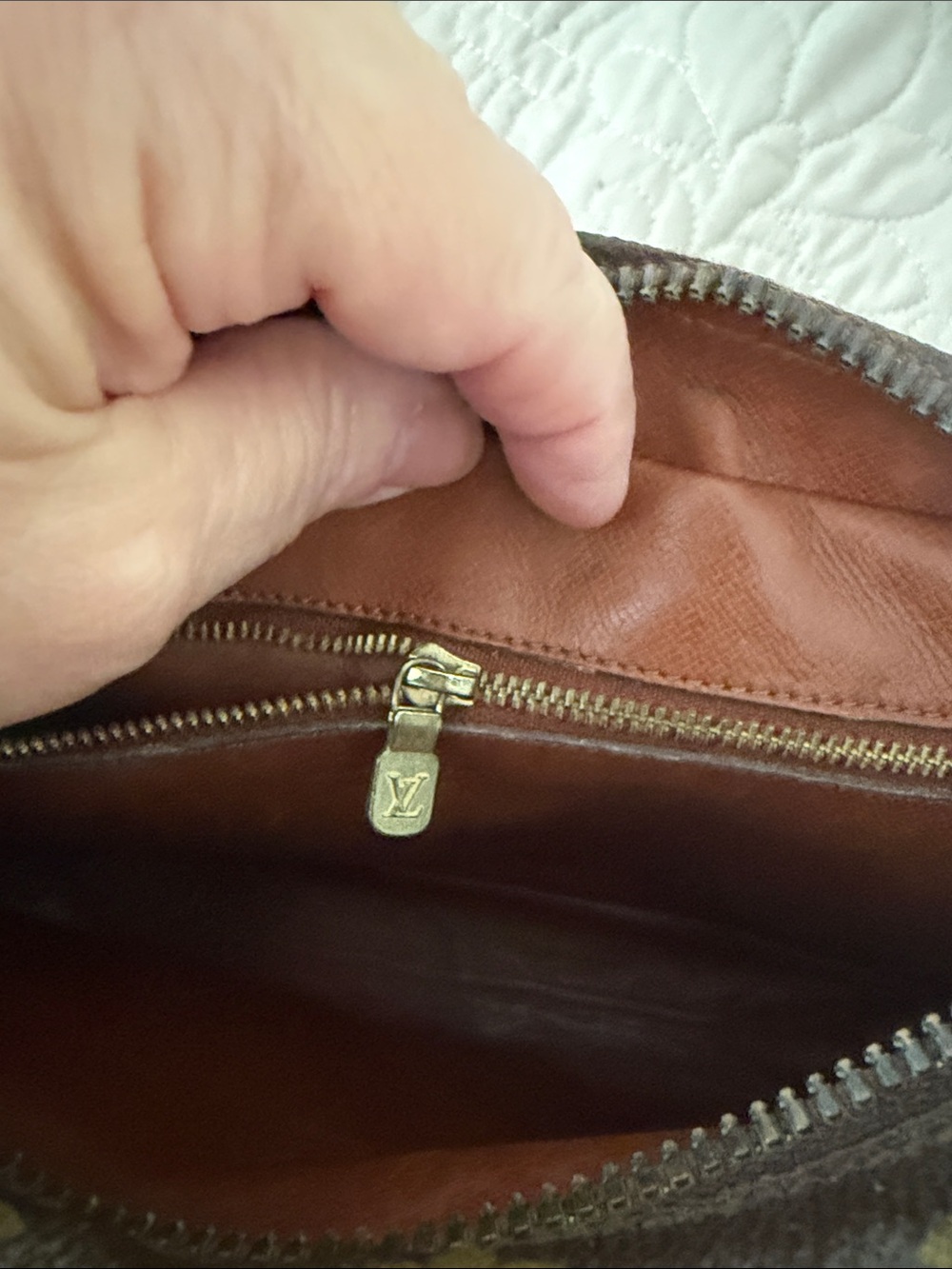 Vintage Louis Vuitton Monogram Crossbody in Brown and Tan - Picture 12 of 17